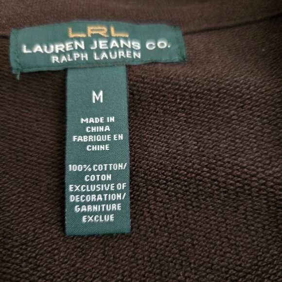 Ralph Lauren Chocolate Brown Cotton Knit Blazer Jacket M - Picture 7 of 7